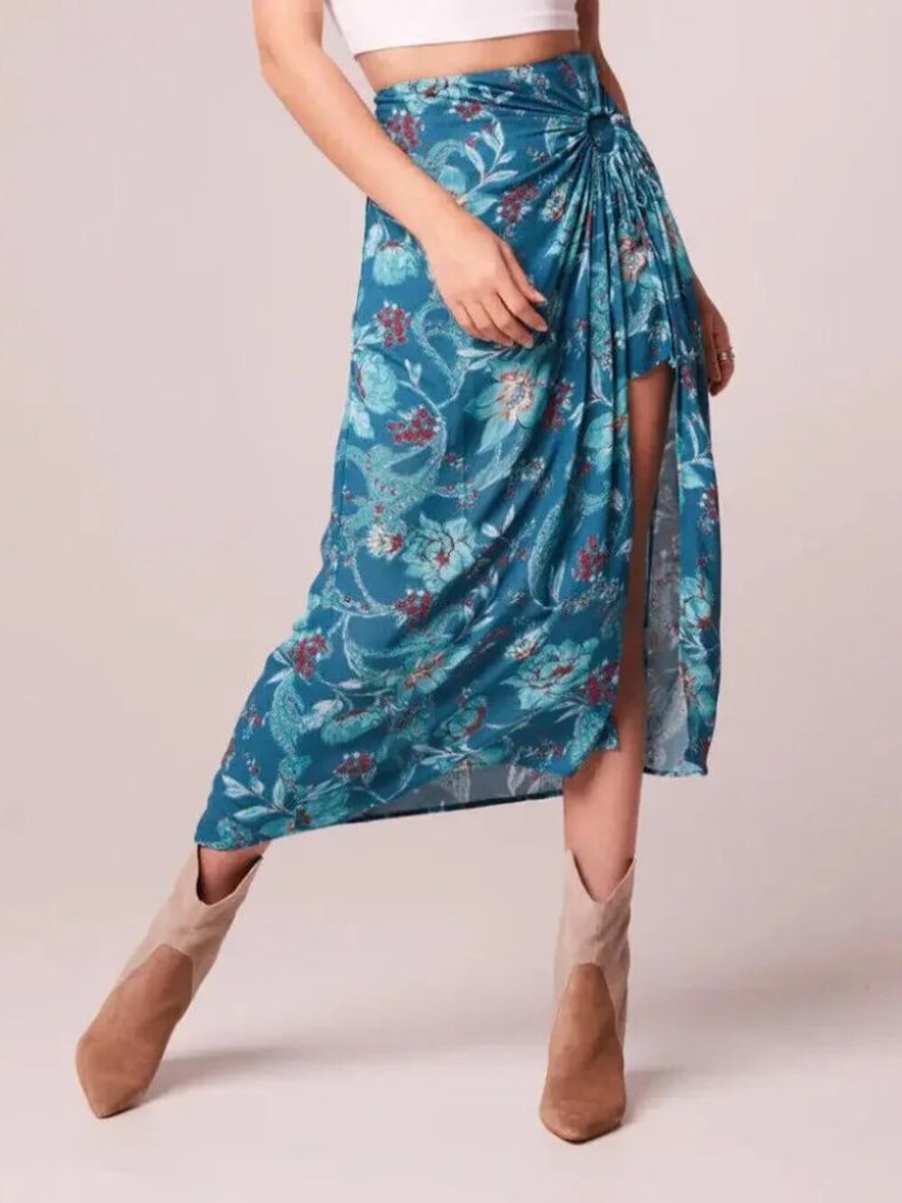 NWT Band of the Free Celine Layered Mini Midi Skirt with Tie